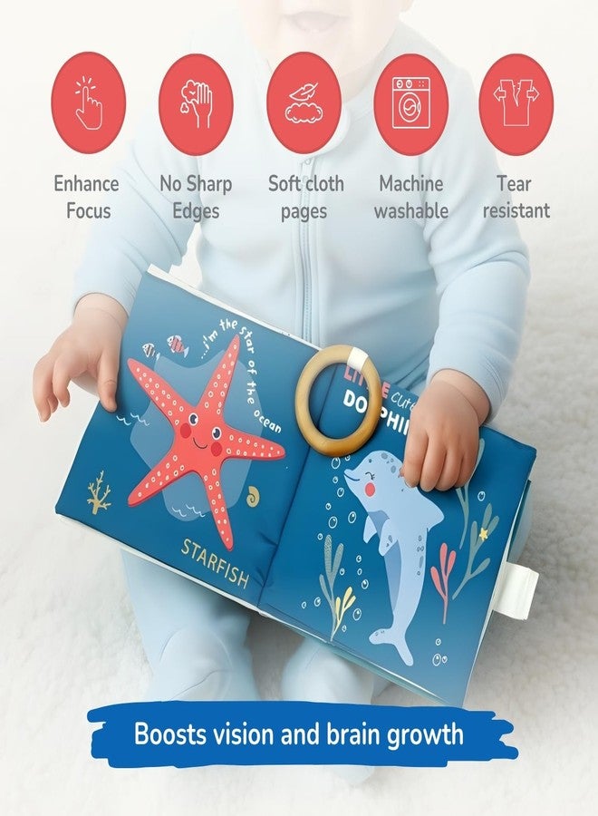 Tidy Sleep My Home is The Sea Book | Colorful Baby Sensory Book - High Contrast Cloth Book for Newborns 0-12 Months, Vision and Observation Skills Development Ideal Gift for Newborns - Image 3